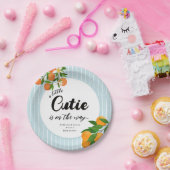 Little Cutie Sinaasappel Baby shower - Biologische Papieren Bordje (Feest)