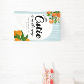 Little Cutie Sinaasappel Baby shower - Biologische Spandoek (Insitu)