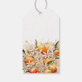 Little cutie Sinaasappel Baby shower Citrus Dank u Cadeaulabel (Achterkant)