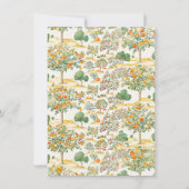 Little Cutie Sinaasappel Baby shower Toile Kaart (Achterkant)