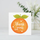 Little Cutie Sinaasappel bedankje (Staand voorkant)