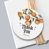 Little cutie Sinaasappel citrus dank u Bedankjes Labels