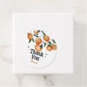 Little cutie Sinaasappel citrus dank u Bedankjes Labels (In situ)