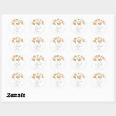 Little cutie Sinaasappel citrus dank u Ronde Sticker (Vel)