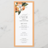 Little Cutie Sinaasappel Citrus Waterverf Douche M Menu (Voorkant)