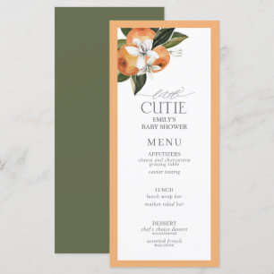 Little Cutie Sinaasappel Citrus Waterverf Douche M Menu
