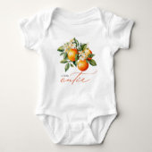 Little Cutie Sinaasappel Clementine Romper (Voorkant)