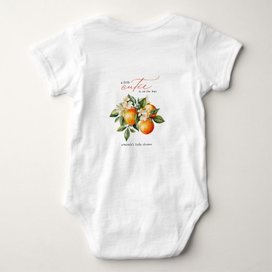 Little Cutie Sinaasappel Clementine Romper (Achterkant)