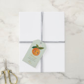 Little Cutie Sinaasappel Dank u Cadeau Labels Cadeaulabel (Met Touw)