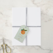 Little Cutie Sinaasappel Dank u Cadeau Labels Cadeaulabel (Met Touw)