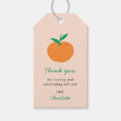 Little Cutie Sinaasappel Dank u Cadeau Labels Cadeaulabel (Voorkant)