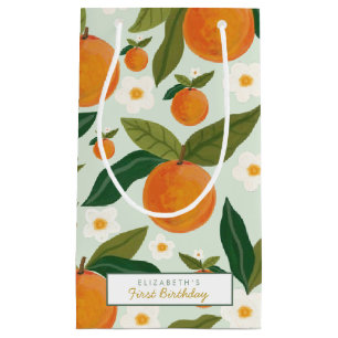 Little Cutie Sinaasappel Flowers Verjaardag Klein Cadeauzakje