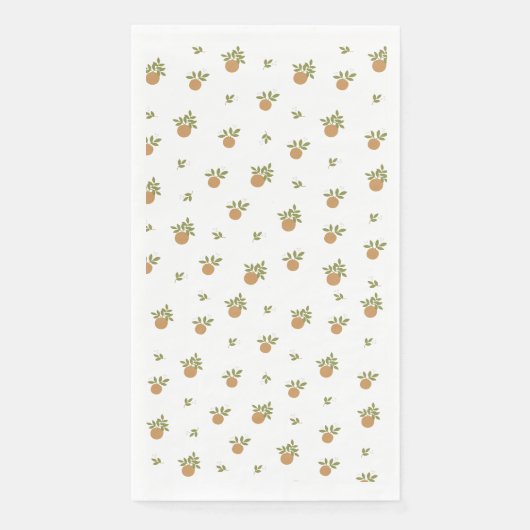 Little Cutie Sinaasappel Gastenhanddoek Servet (Voorkant)