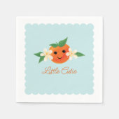 Little Cutie Sinaasappel Geslachtsneutraal Papier  Servet (Voorkant)