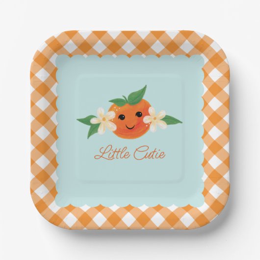 Little Cutie Sinaasappel Neutral Paper Bord (Voorkant)