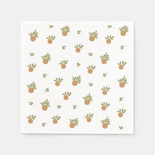 Little Cutie Sinaasappel Papier servet (Voorkant)