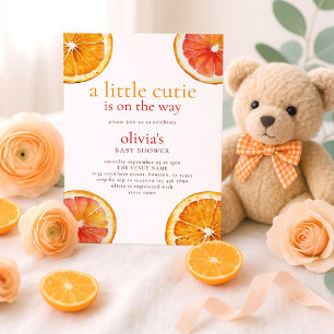 Little Cutie Sinaasappel Slices Meisje Baby shower Kaart