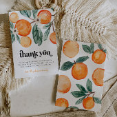 Little Cutie Sinaasappel Verjaardag Dank u kaart