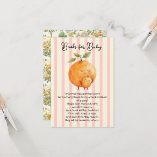 Little Cutie Sinaasappels Baby shower Boeken voor Kaart