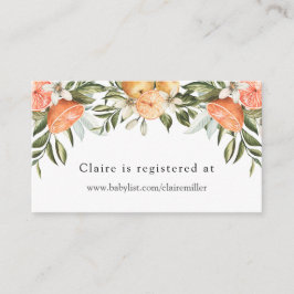 Little Cutie Sinaasappels Baby Shower Cadeau Regis Informatiekaartje