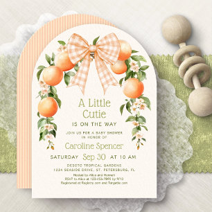 Little Cutie Sinaasappels Baby Shower Kaart