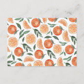 Little Cutie Sinaasappels boeken voor Baby shower Informatiekaartje (Achterkant)