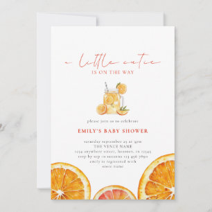 Little Cutie Sinaasappels Meisje Baby shower Kaart