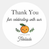 Little Cutie Sticker Birthday Party Decor (Voorkant)