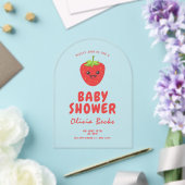 Little Cutie Strawberry Baby shower Acryl Uitnodigingen (Insitu (Huwelijk))