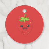 Little Cutie Strawberry Baby shower Bedankjes Labels (Achterkant)