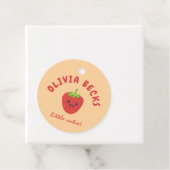 Little Cutie Strawberry Baby shower Bedankjes Labels (In situ)
