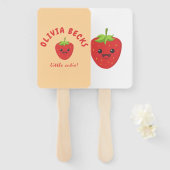 Little Cutie Strawberry Baby shower Handwaaier (Voorkant en achterkant)