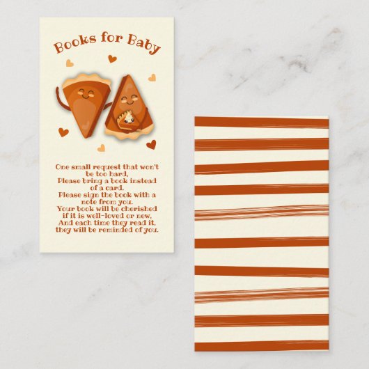 Little cutie taart herfst boeken voor Baby Visitekaartje (Voorkant / Achterkant)