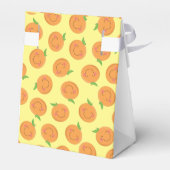 Little Cutie Tangerine Baby shower Genderneutraal Bedankdoosjes (Achterkant)