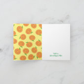 Little Cutie Tangerine Baby shower Genderneutraal Bedankkaart (Binnen)