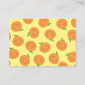 Little Cutie Tangerine Baby shower Genderneutraal Informatiekaartje (Achterkant)