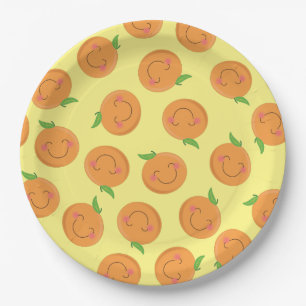 Little Cutie Tangerine Baby shower Papieren Bordje