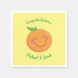 Little Cutie Tangerine Baby shower Servet