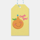 Little Cutie Tangerine Birthday Party Bedankt Cadeaulabel (Voorkant)