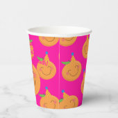 Little Cutie Tangerine Birthday Party Paper Cups Papieren Bekers (Rechts)