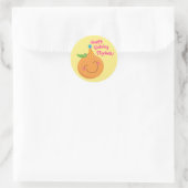Little Cutie Tangerine Birthday Party Ronde Sticker (Tas)