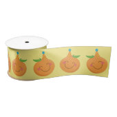 Little Cutie Tangerine Birthday Party Satin Ribbon Satijnen Lint (Spoel)