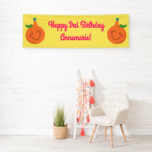 Little Cutie Tangerine Birthday Party Spandoek (Insitu)