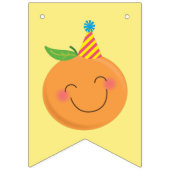 Little Cutie Tangerine Birthday Party Vlaggetjes (Eerste vlag)