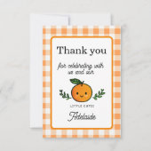 Little Cutie Thank You Card 1st Birthday (Voorkant)