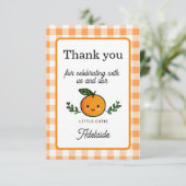 Little Cutie Thank You Card 1st Birthday (Staand voorkant)