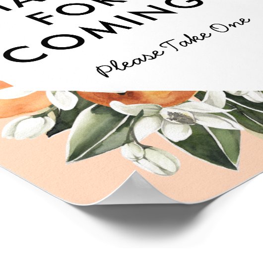 Little Cutie Thema Bedankjes Bord Poster (Hoek)