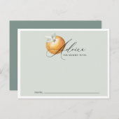 Little Cutie Theme Baby shower Advies Kaart (Voorkant / Achterkant)