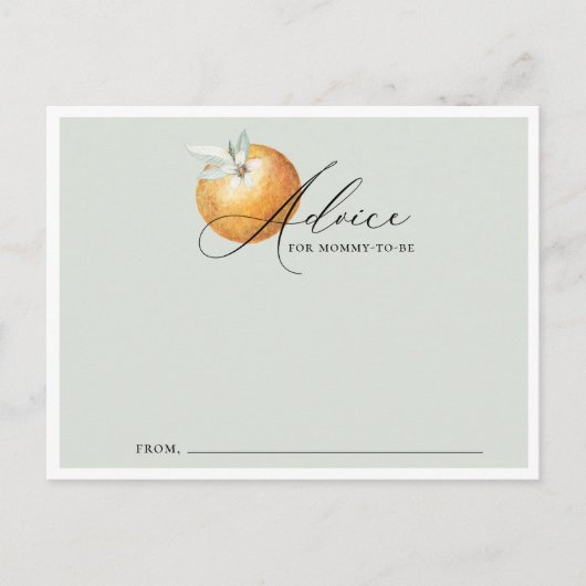 Little Cutie Theme Baby shower Advies Kaart (Voorkant)