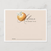 Little Cutie Theme Baby shower Advies Kaart (Voorkant)